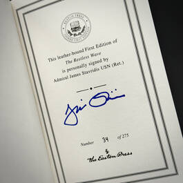 0875364 the restless wave admiral stavridis usn author signature