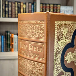 2953 the holy bible douay rheims hubbed spine