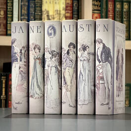 3557 Jane Austen Novels spines