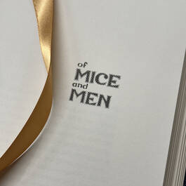 3969 Novels Stories Steinbeck title page satin ribbon